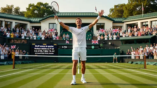 Struff faz história em Wimbledon aos 36 anos e chega às quartas de final